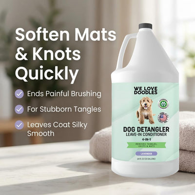 Spray desenredante para perros medio galón sin enjuague
