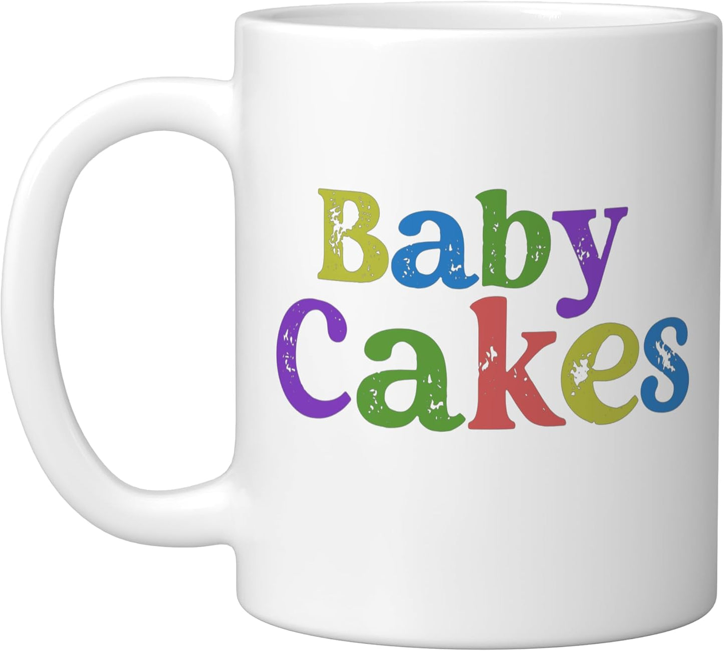 Taza cerámica retro para bebé en blanco