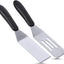 Set 2 Espátulas Acero Inox 8pulg Mango Resistente Calor