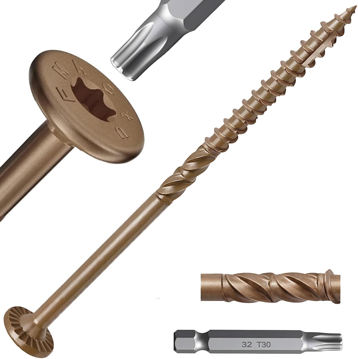 Tornillos estructura madera #14x6pulg resistencia corrosión