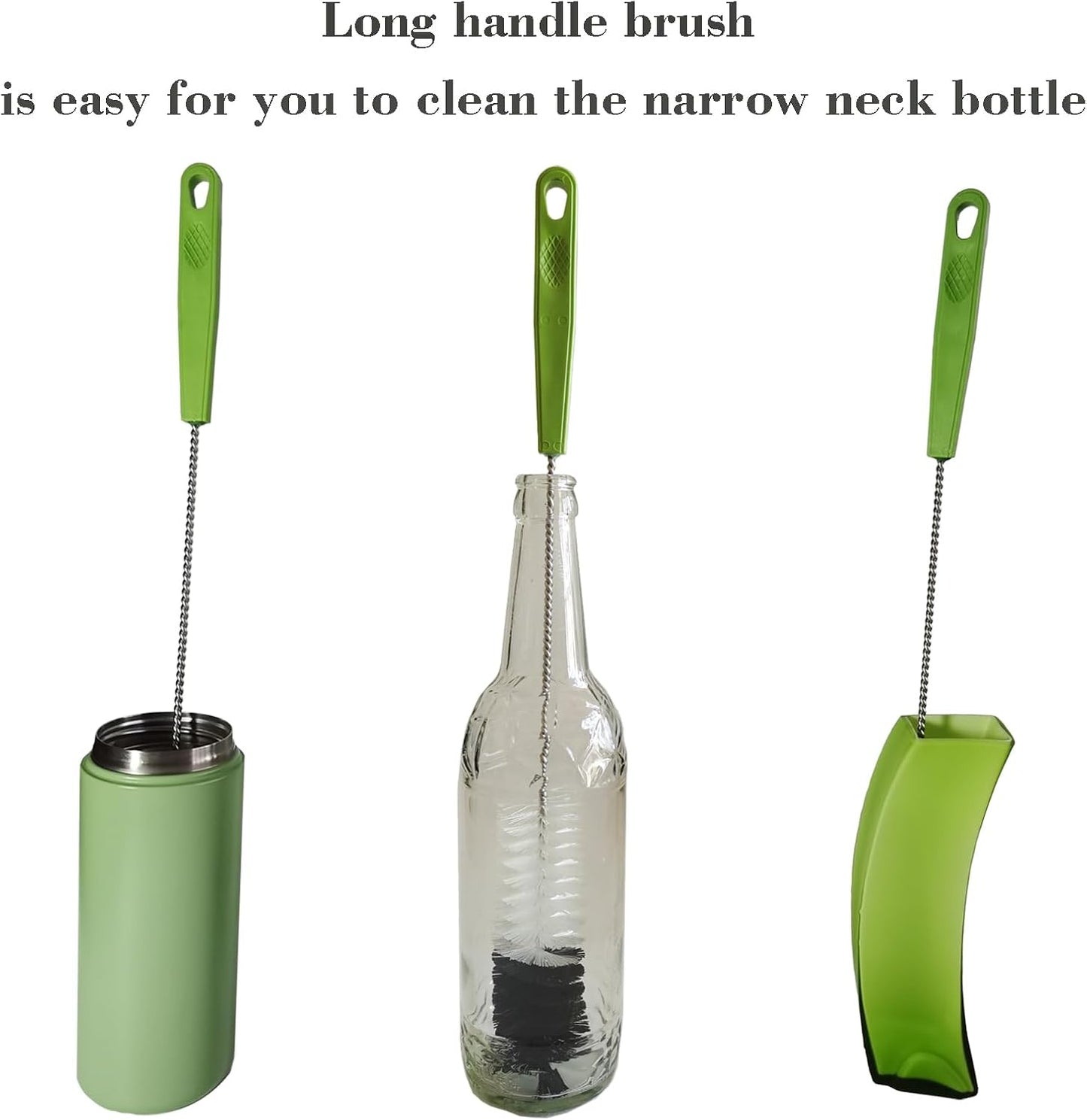 Cepillo largo para botellas tazas y picadora de carne 16pulg