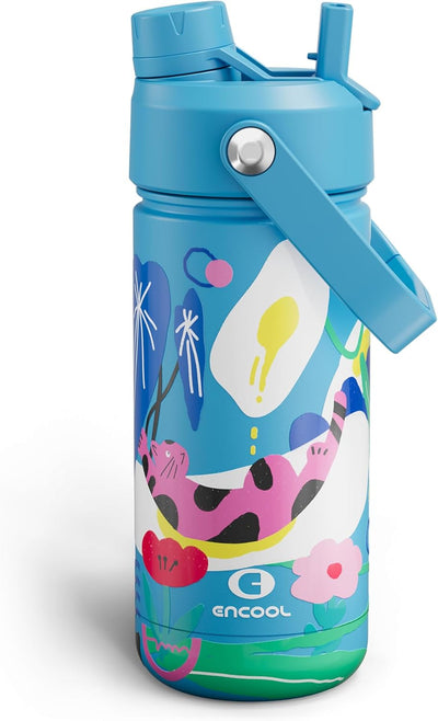 Botella de agua para niños ENCOOL acero inoxidable 18 oz sin BPA doble pared