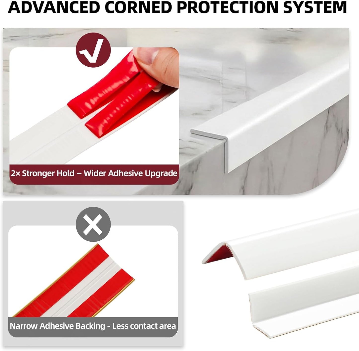 Protector esquina pared PVC suave 10ft despegar y pegar