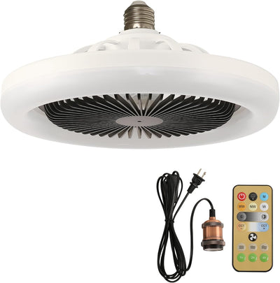 Ventilador techo enchufable con luz control remoto 9.84pies