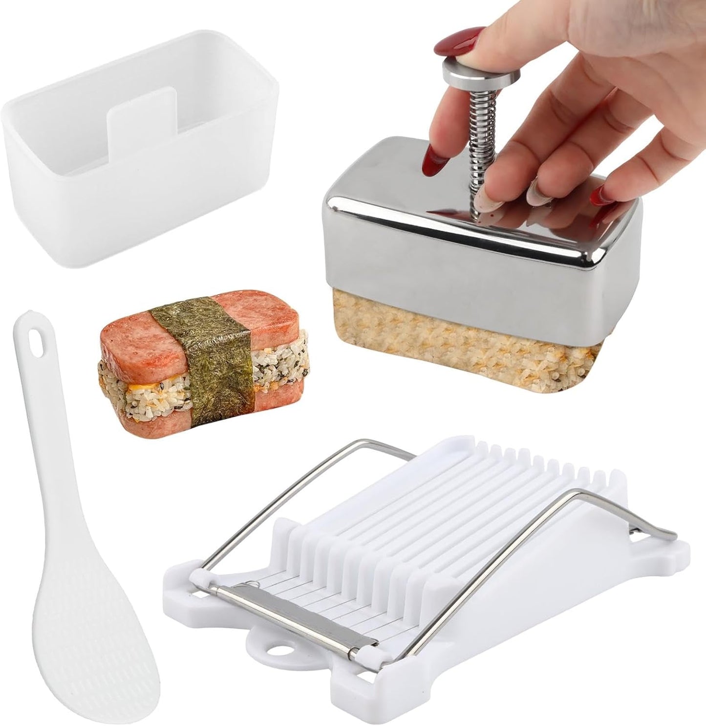 Kit molde prensa onigiri acero inoxidable para hogar y bricolaje