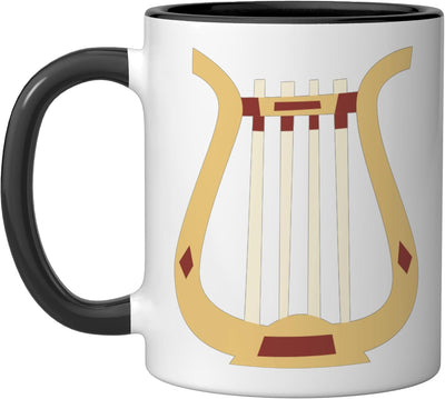 Taza de cerámica para instrumento de cuerda negro/blanco