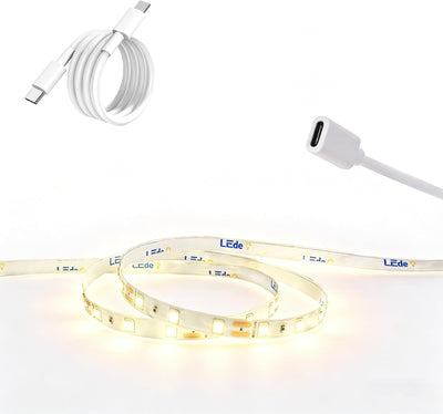 Tira luces LED USB C 12V 16.4pies iluminación cocina TV caravana