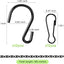 Cadenas colgantes metal 180pulg con ganchos para cestas