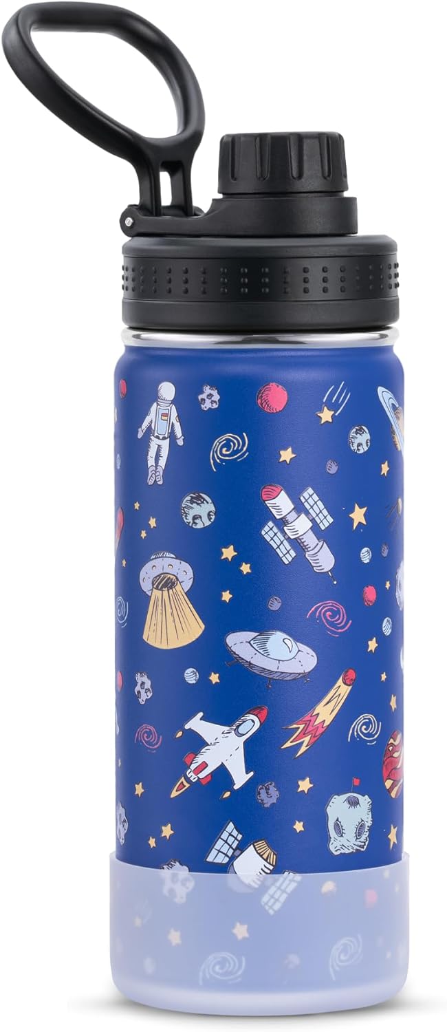 Botella agua aislada acero inox vacío 16oz astronauta