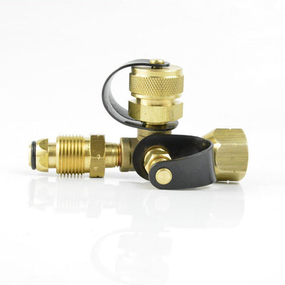 Adaptador T latón gas propano 4 puertos RV