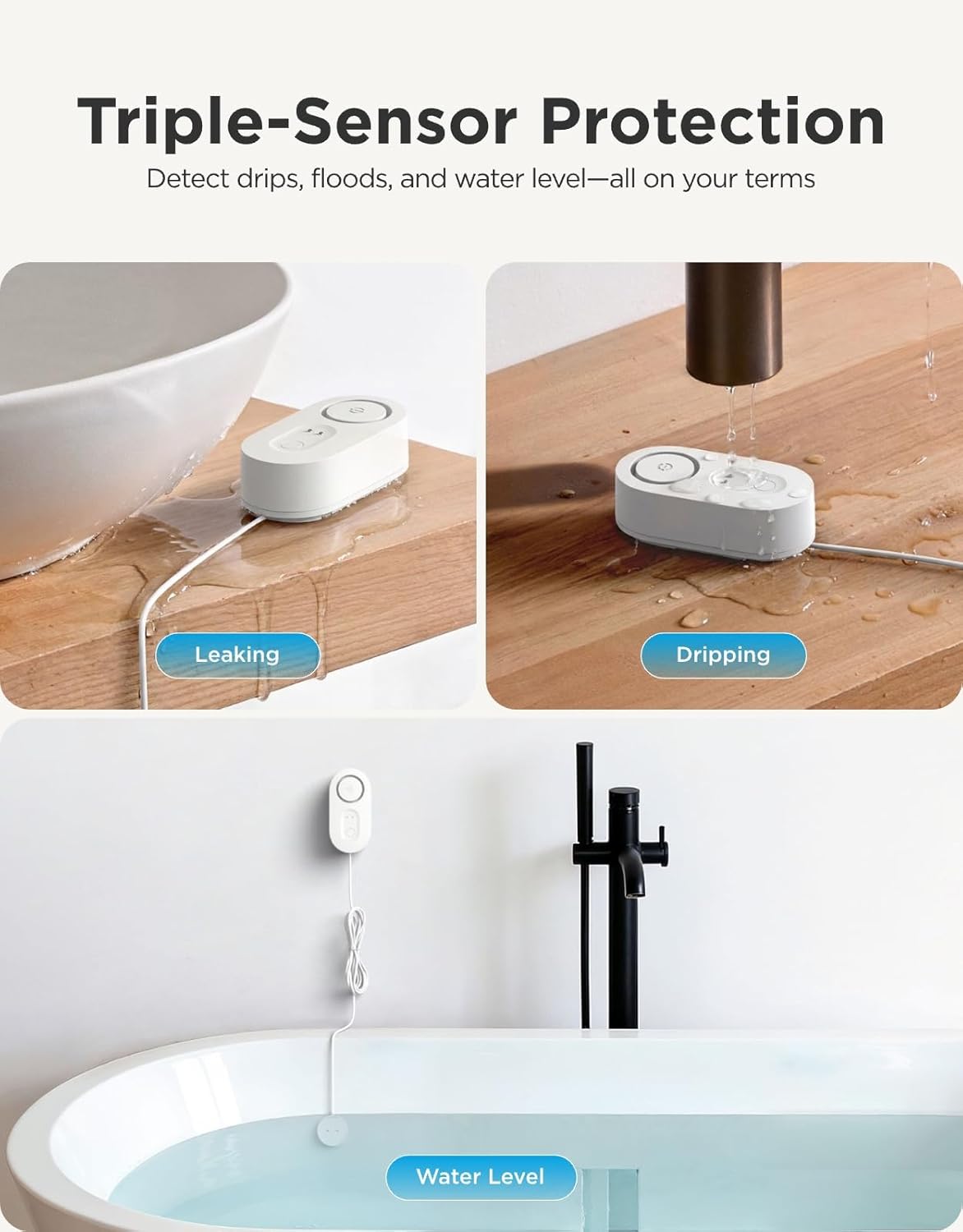 Detector fugas agua inteligente con higrómetro