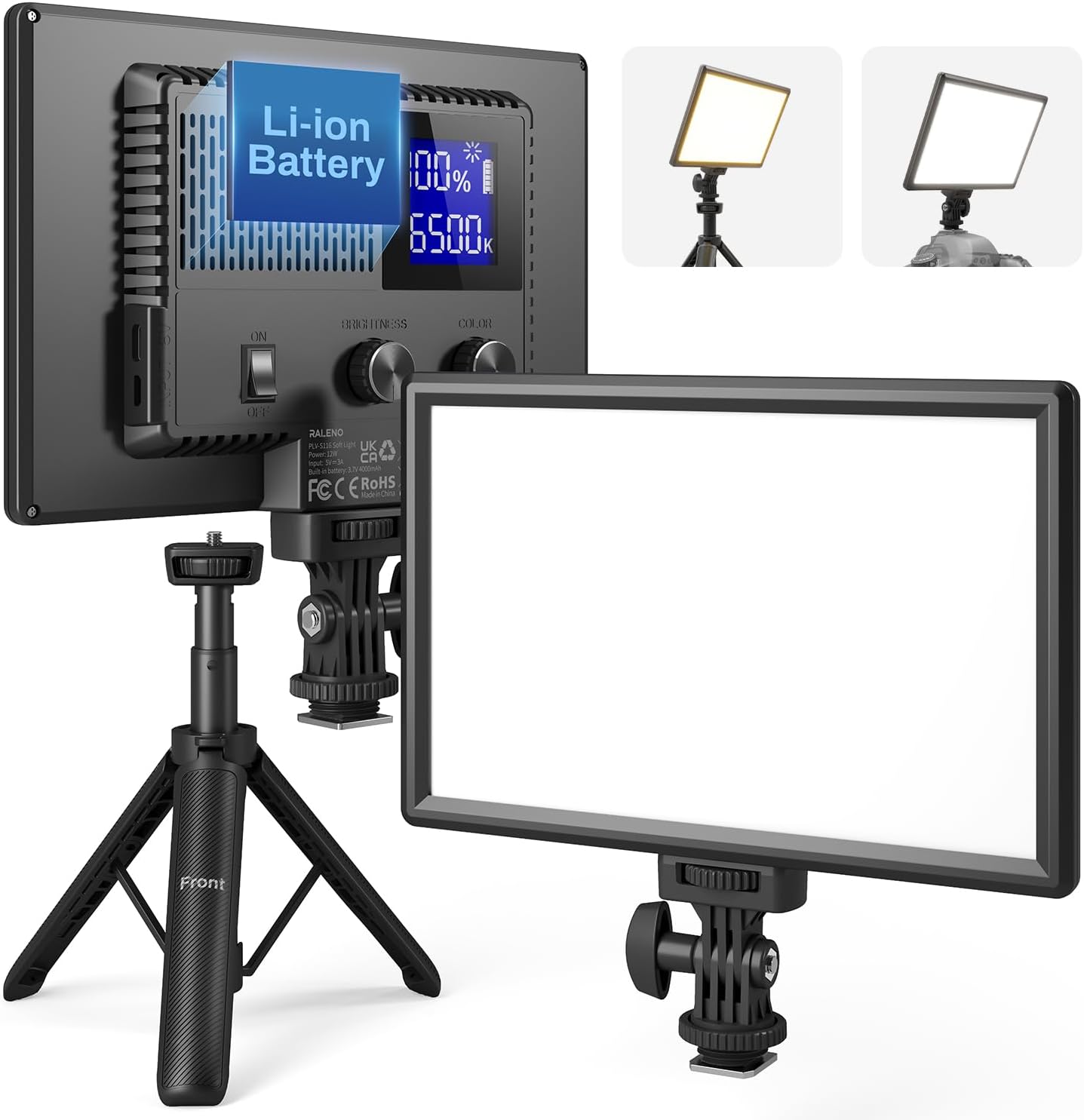 Luz LED video CRI95 3200K-5600K batería USB-C