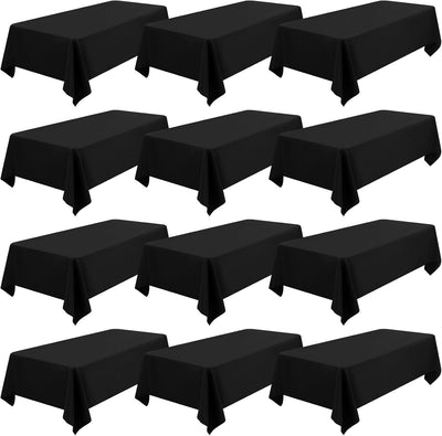 20 Pzas Manteles 60x102pulg Negro Poliéster