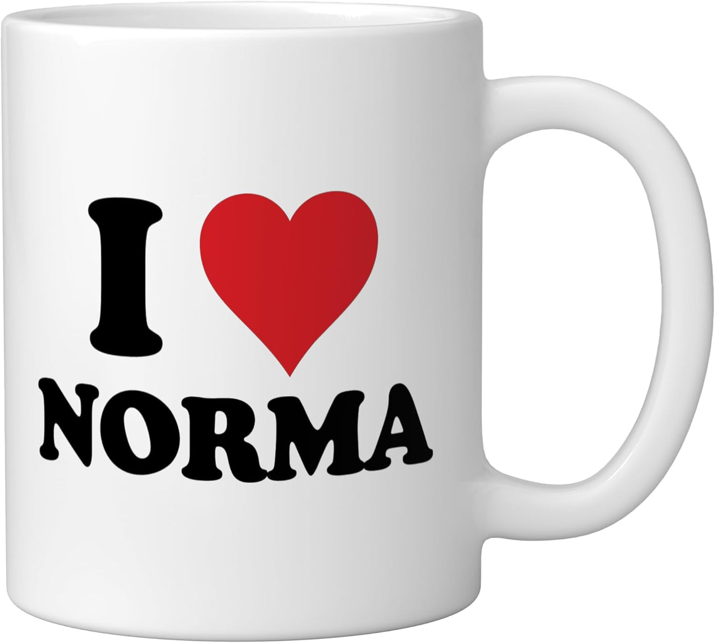 Taza cerámica personalizada I Heart Norma First Name I Love
