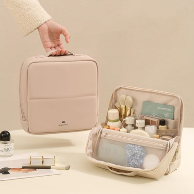 Bolsa maquillaje magnética plegable con compartimentos para viaje
