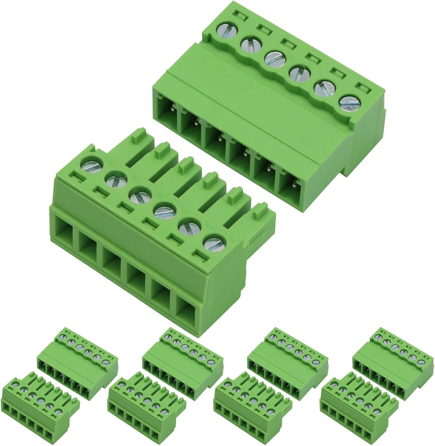 Pack 5 conectores bloque terminal 6 pines 0.150pulg comp