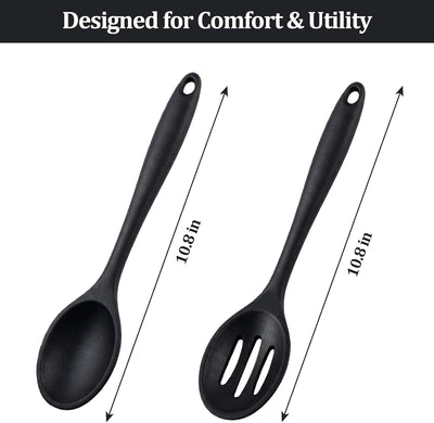 Paquete de 4 cucharas de silicona para cocinar y hornear