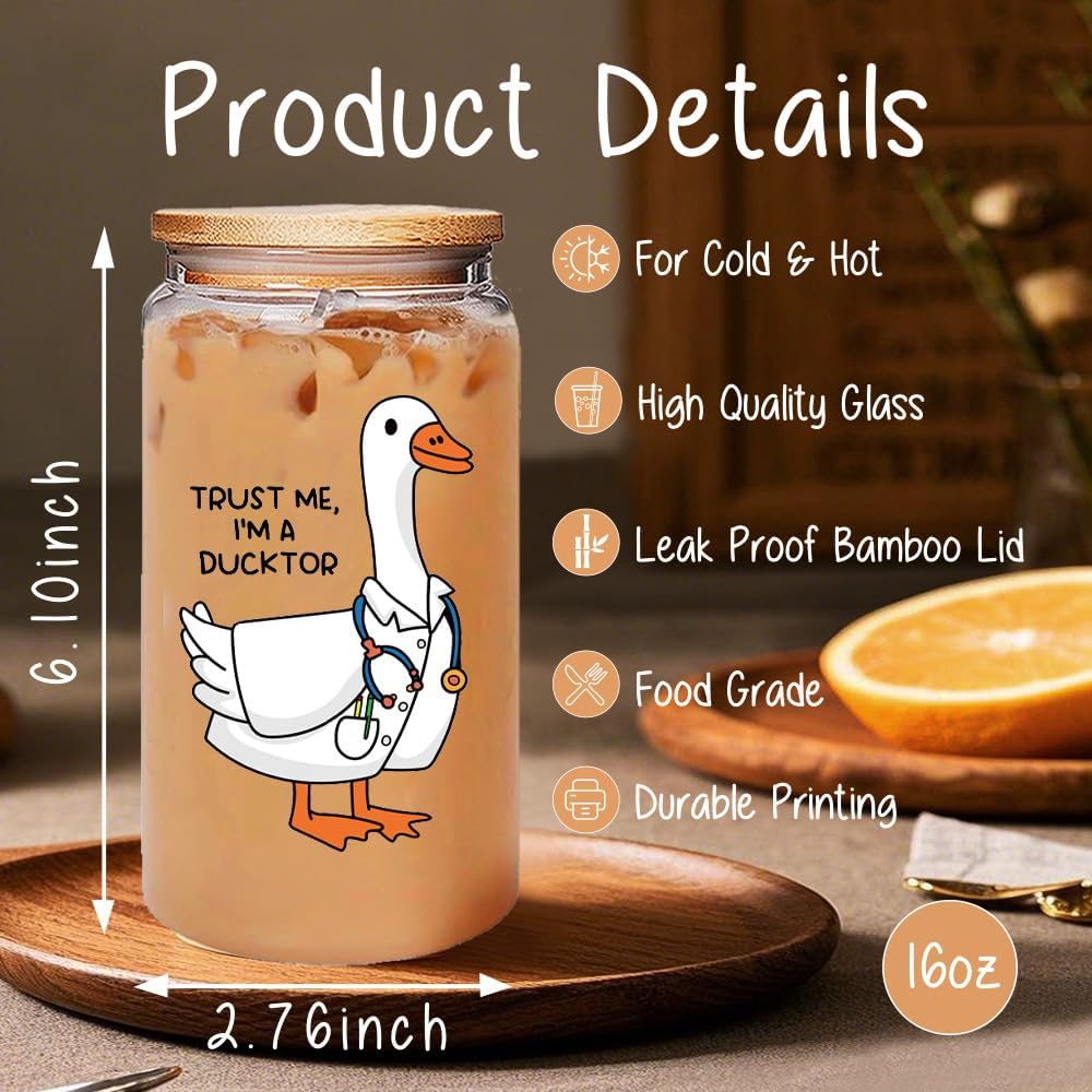 Taza de cristal Silly Goose Trust Me I'm a Doctor regalo para mujer dentista