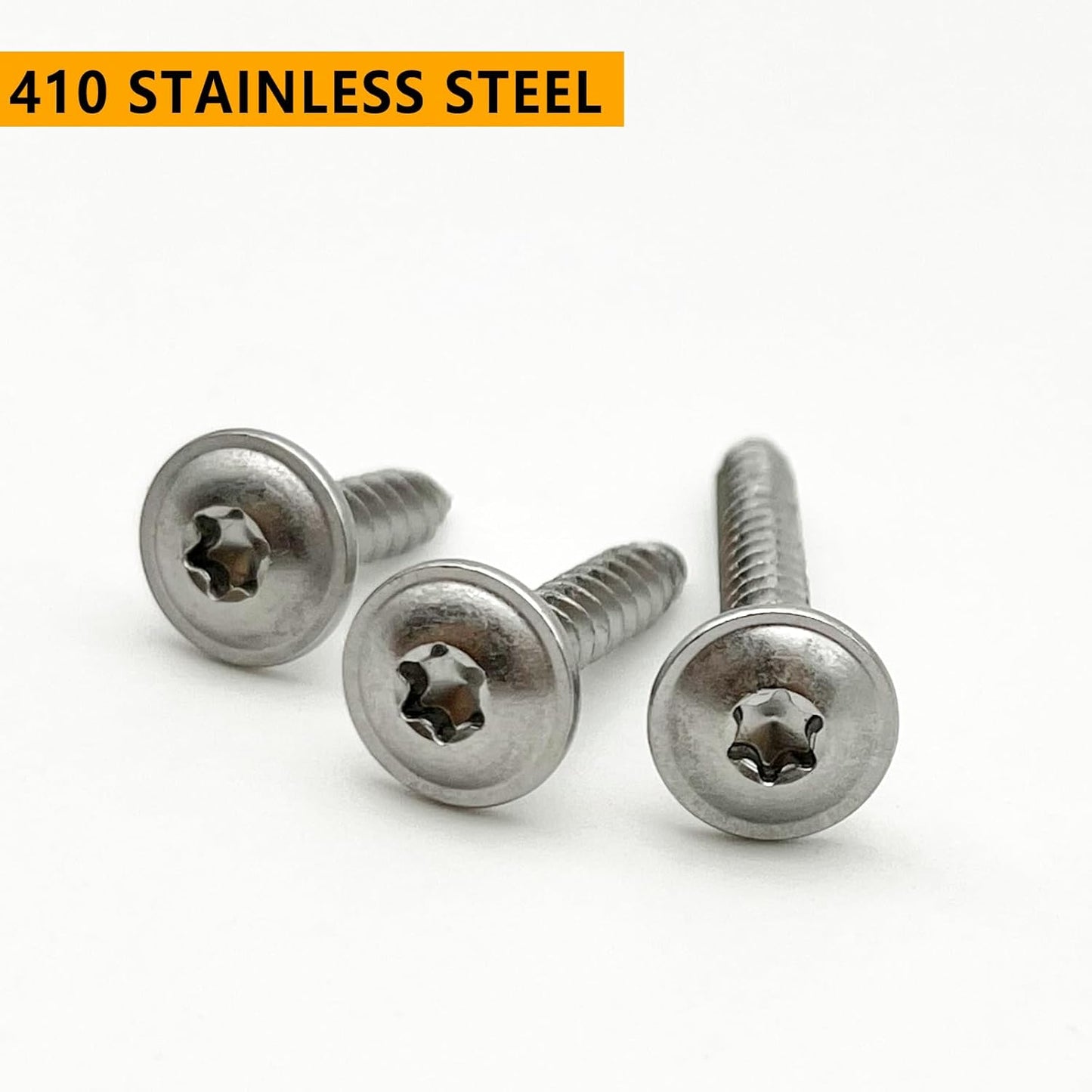 100 Pzas tornillos T20 acero inox autoatascantes