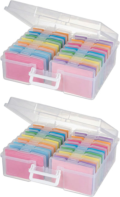 Organiz. fotos 4x6pulg con asa 16 fundas interiores