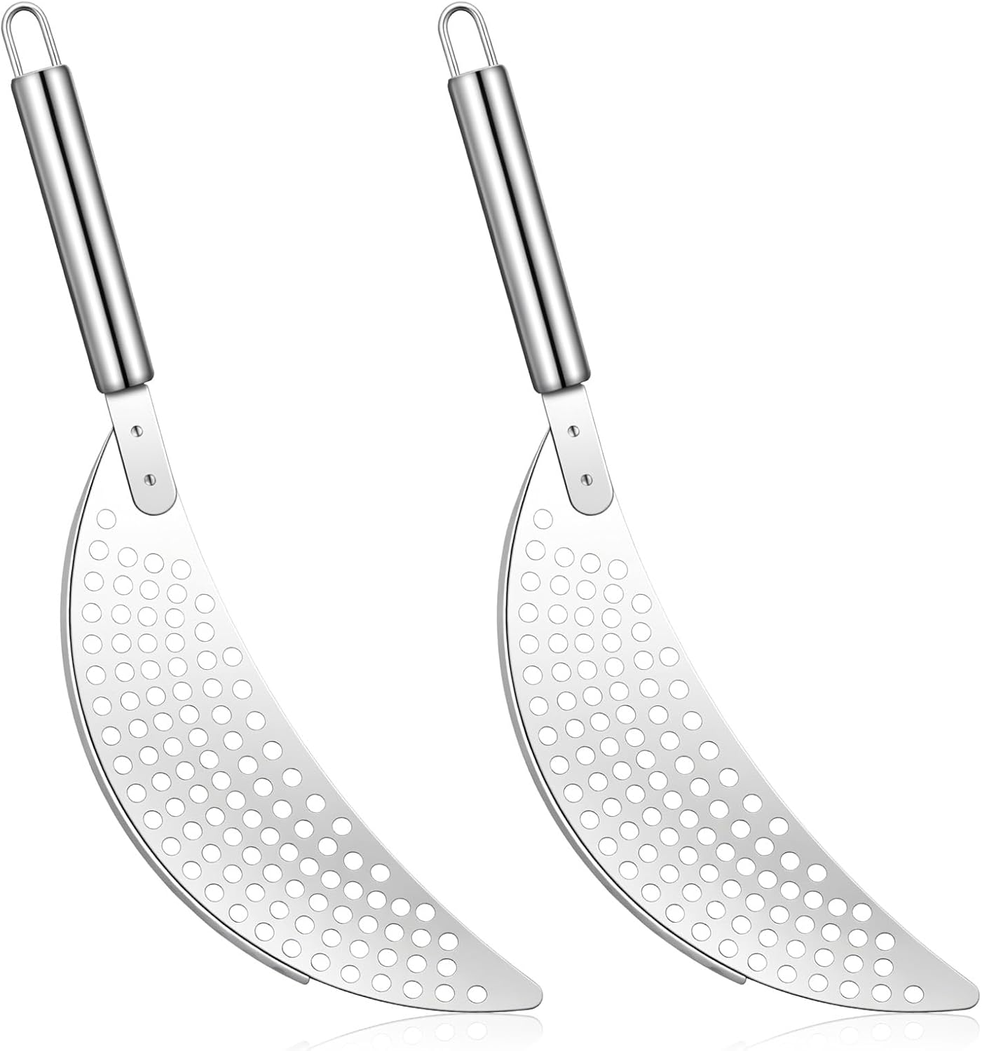 2 Coladores Olla con Mango Acero Inox Universal