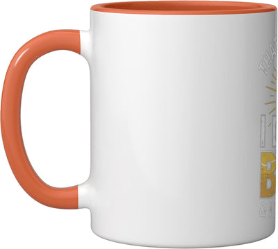Taza Cerámica Beber Cerveza Dibujo Humorístico Naranja
