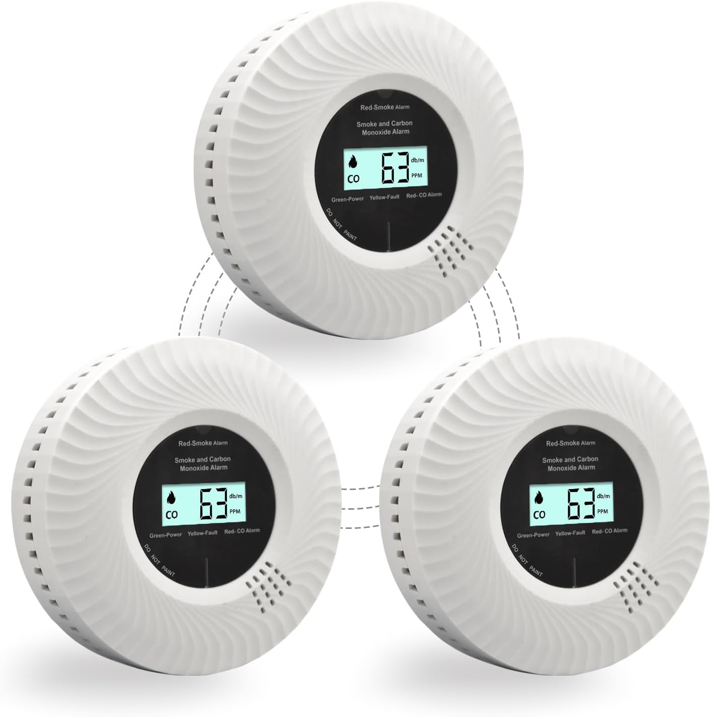 Detector humo y CO combinado con alarma luz sonido 3