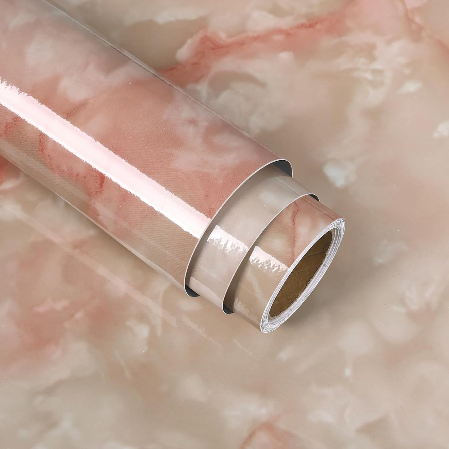 Papel contacto mármol ónix rosa/marrón impermeable para encimeras