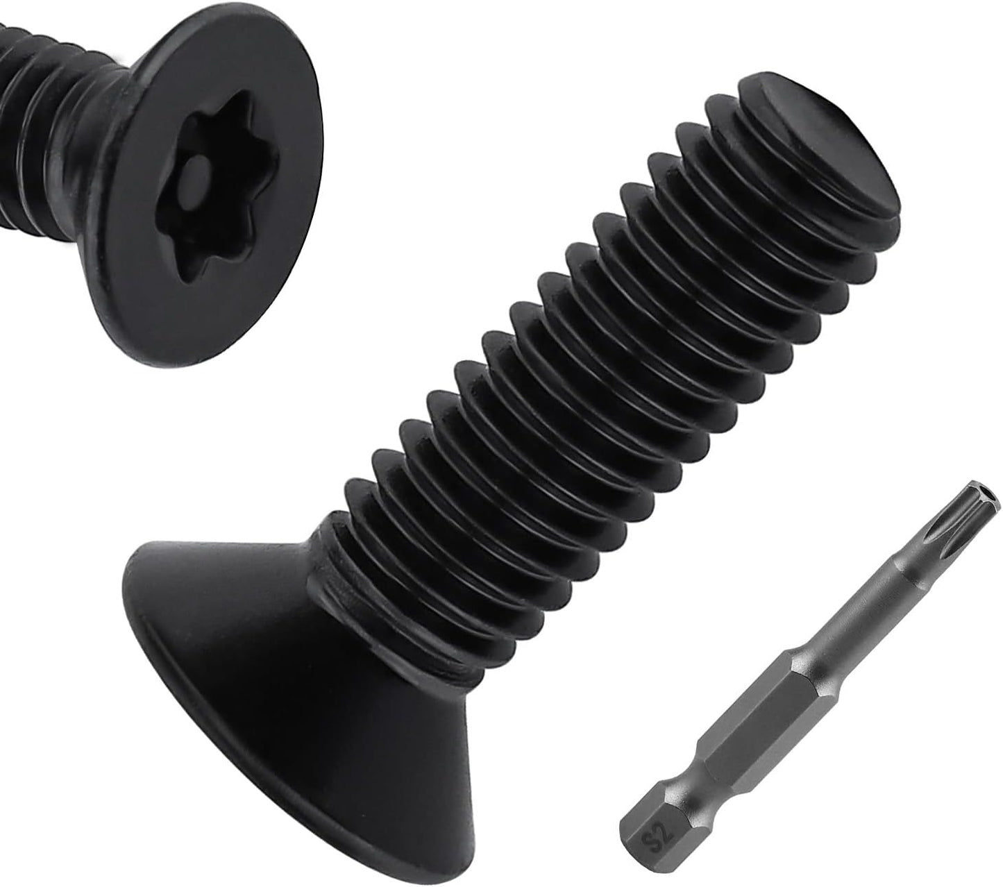 100 Pzas Tornillos Torx M5-0.8 x 16mm Acero Inox 304 Negro