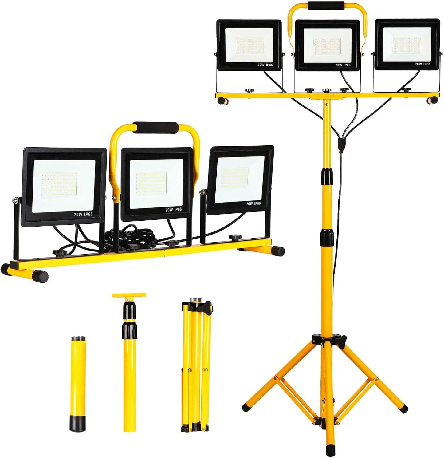 Luces trabajo LED 30000 lúmenes soporte trípode IP66