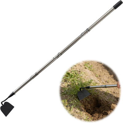 Azada jardín ajustable 37.8-80.3pulg hoja soldada acero inox