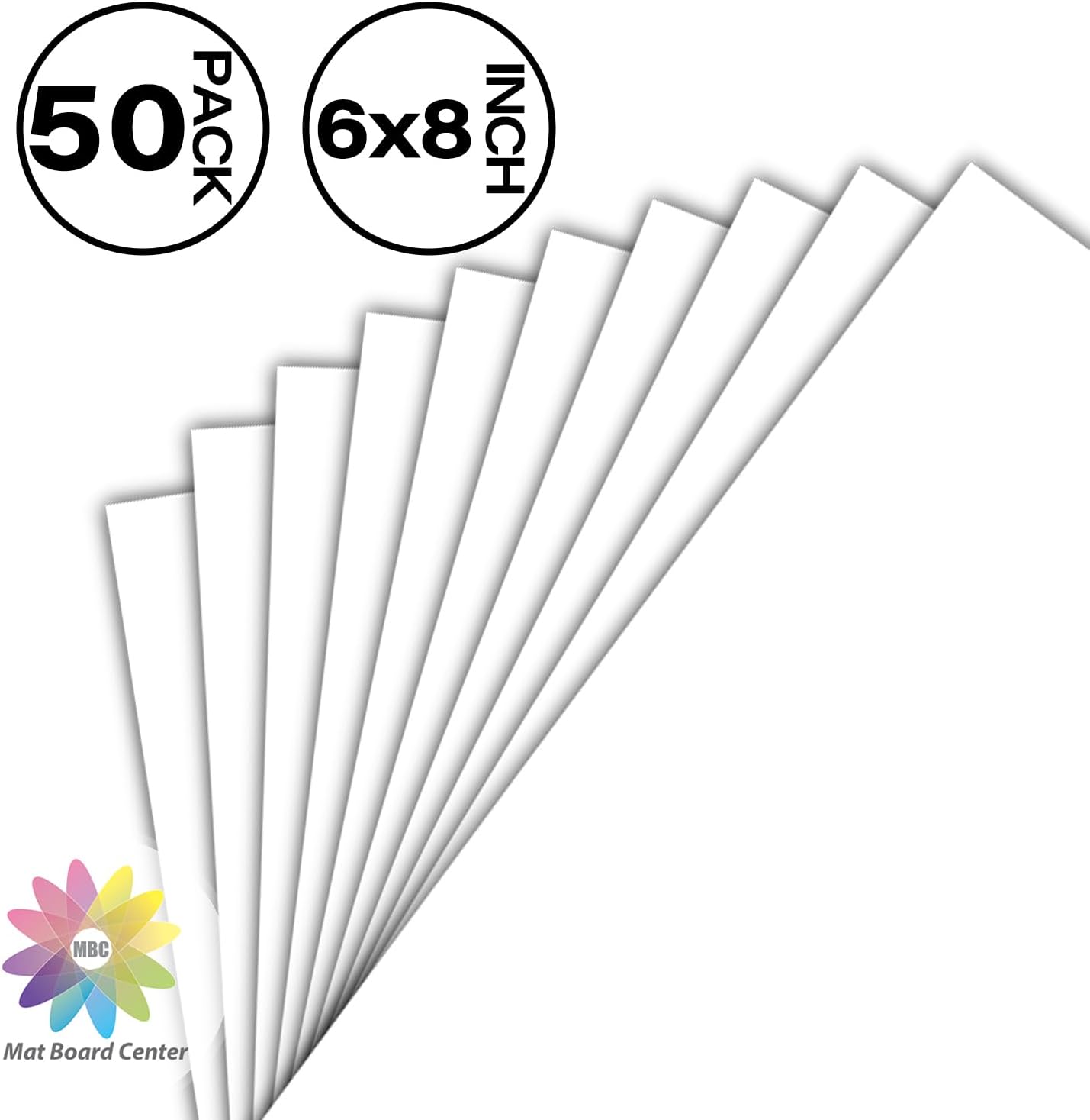 50 Tableros Mate 6x8pulg 4 Capas para Arte y Marcos