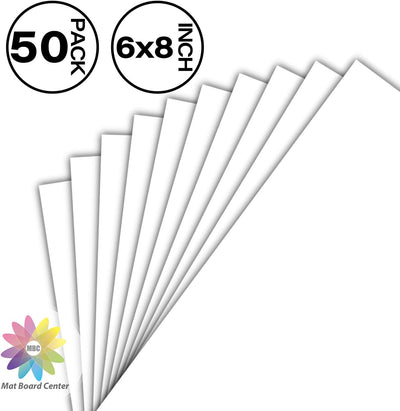 50 Tableros Mate 6x8pulg 4 Capas para Arte y Marcos
