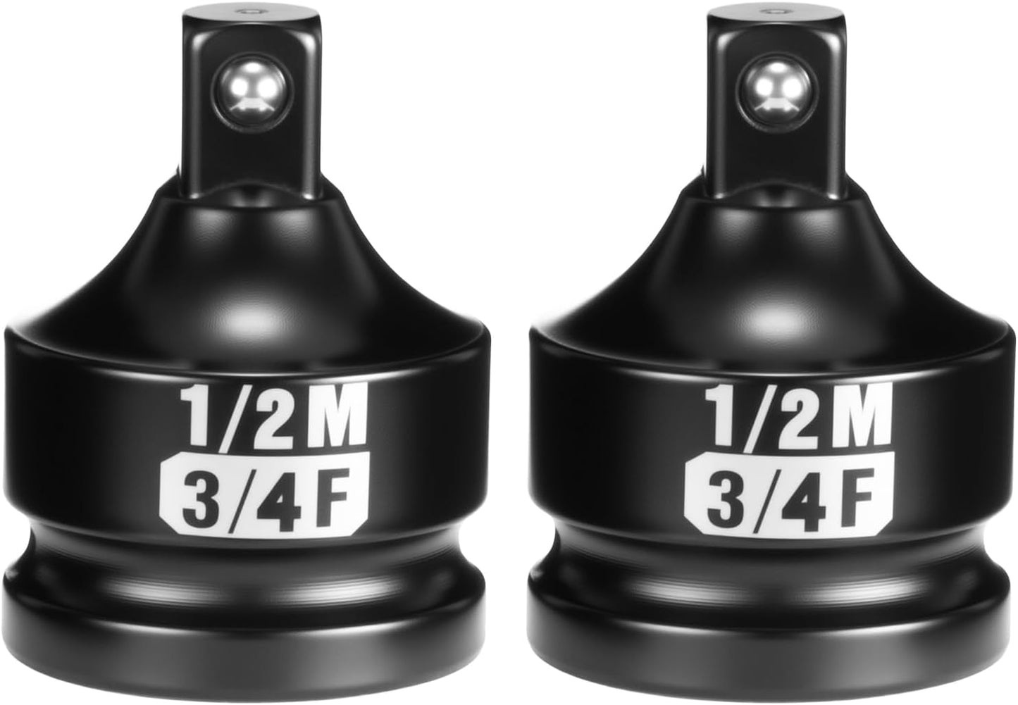 Juego 2 adaptadores enchufe M 3/4 a F 1/2 acero CR-MO