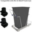 4 Accesorios Conector Mango Presión Comp Rev-A-Shelf 27qt Negro