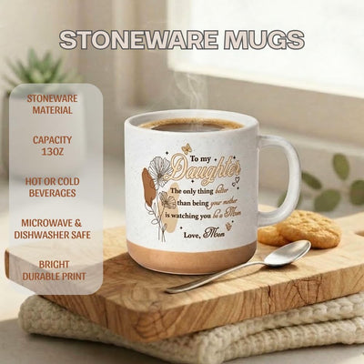 Taza de café de cerámica de 13 oz para madre, dos tonos, apta para lavavajillas