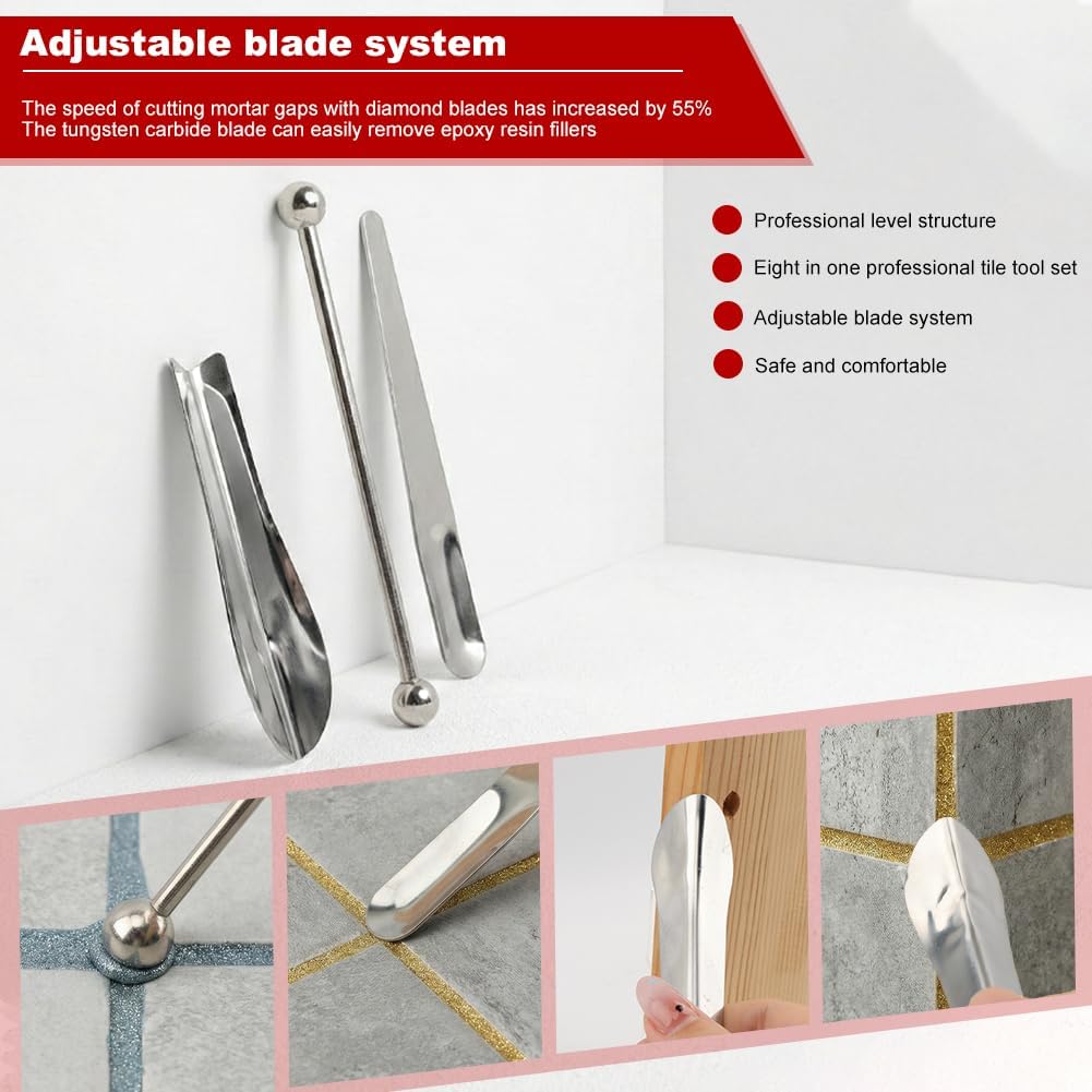 Kit 37 Pzas Eliminador Lechada Sierra Manual Cuchillas Adicionales