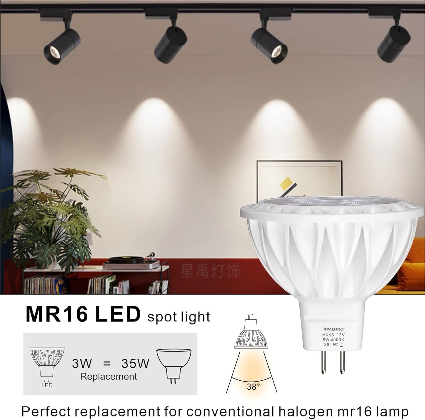 Bombilla LED MR16 3W 4000K Nueva