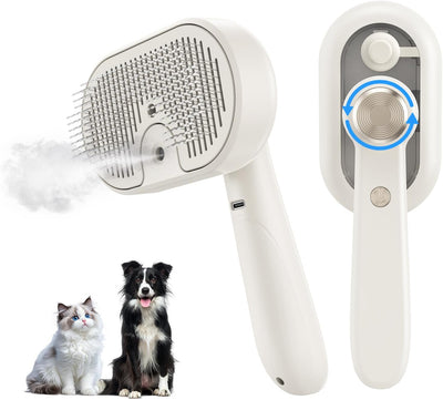 Cepillo vapor 3en1 para mascotas pelo largo y corto antiestático