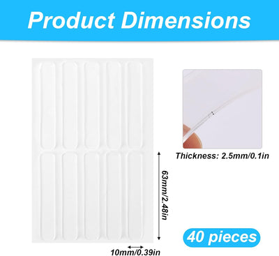 40 Pzas Parachoques Silicona Transparente Autoadhesivos