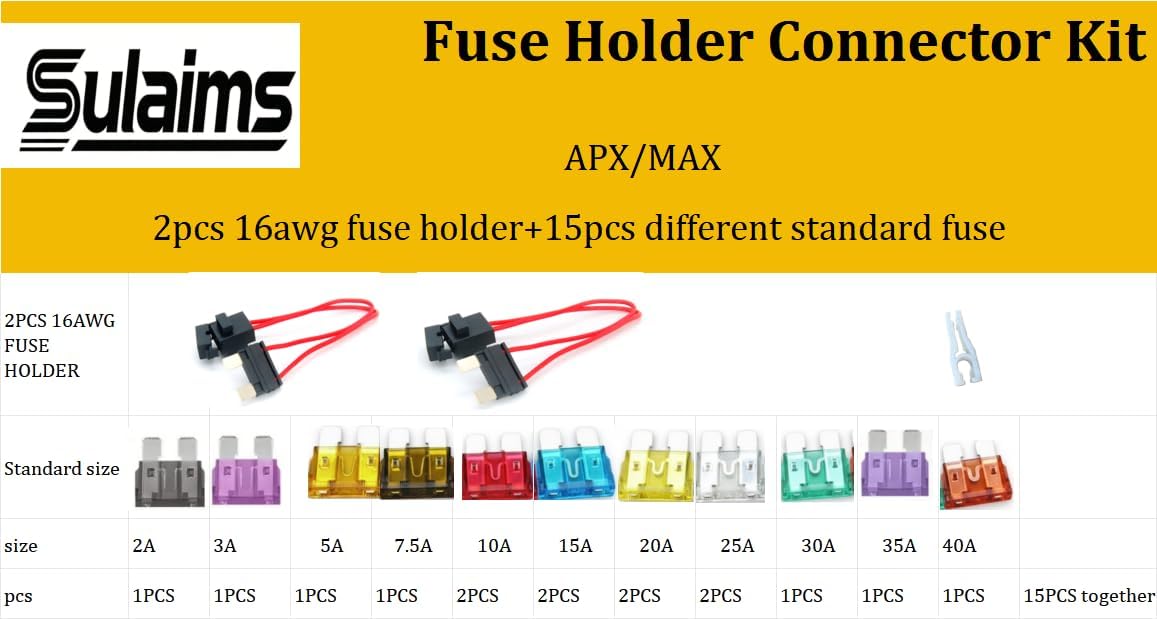 2 Adaptadores Extensión Fusible Maxi APX/MAX 16 AWG