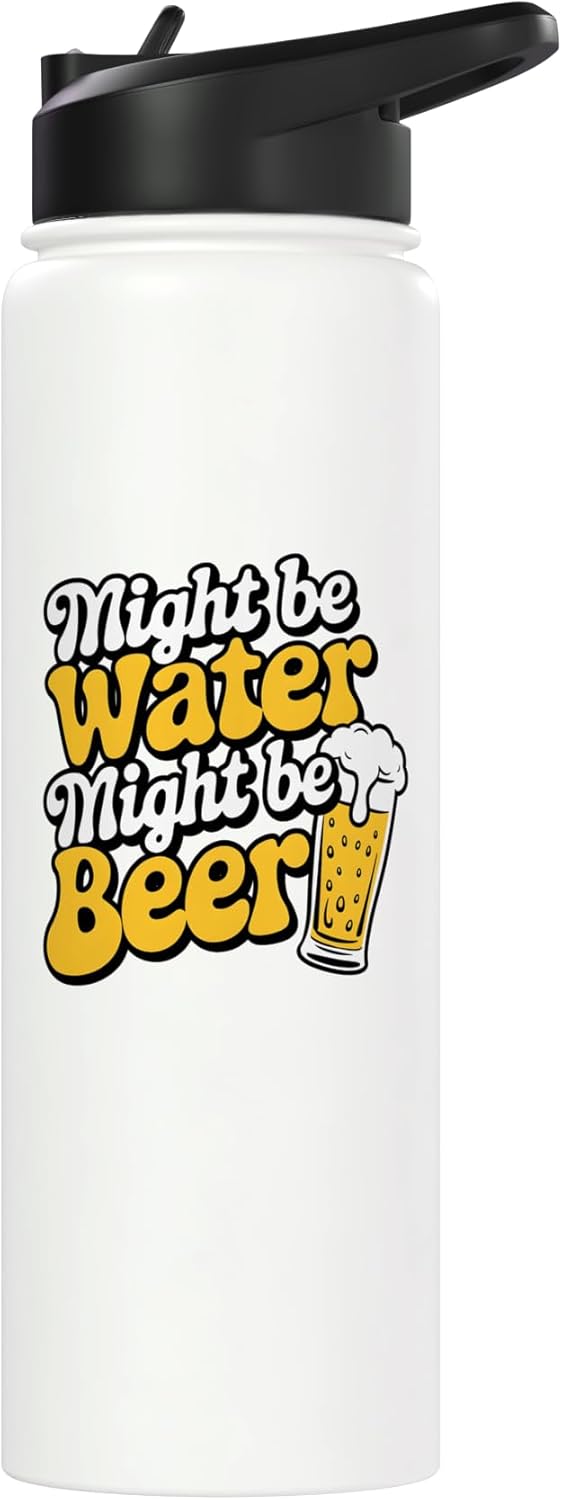 Botella de agua acero inoxidable para amantes del cerveza