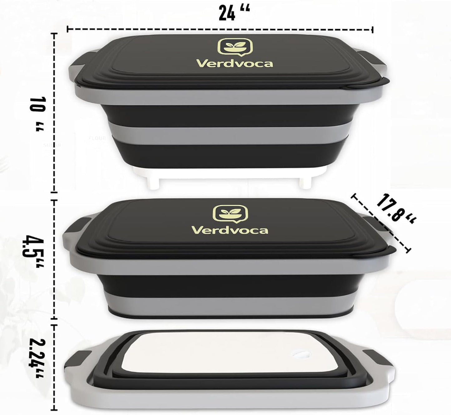 Juego de tinas de barbacoa plegables 30L 16L con manta de carne