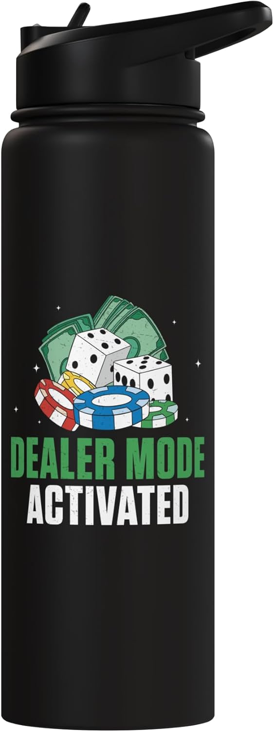 Botella de agua aislada acero inoxidable para dealer de casino