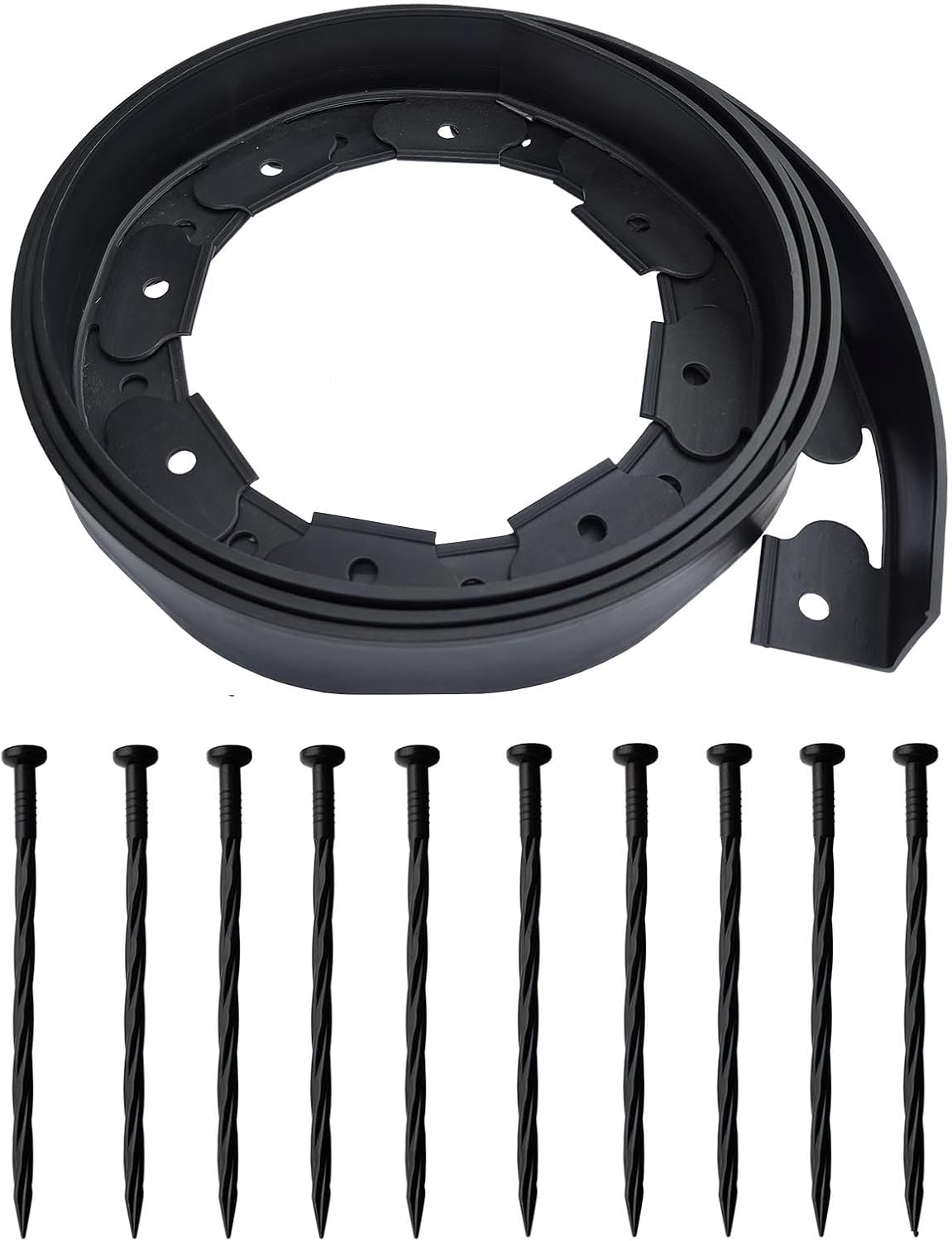 Kit bordes jardín negro 10ft sin excavar 10 picos valla patio