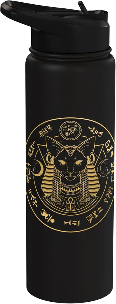 Botella agua acero inox aislada con ilustración