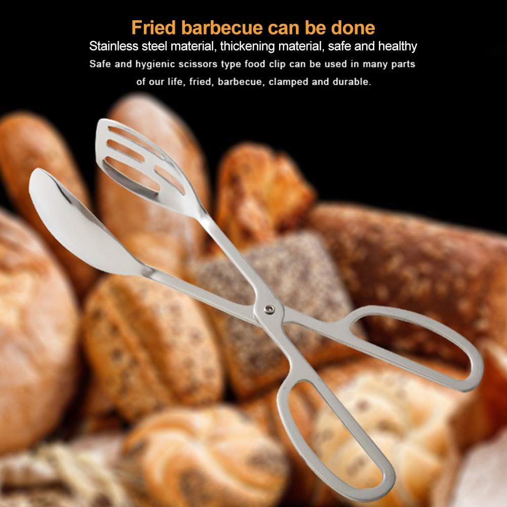 Pinzas buffet acero inox para servir pan pastel hornear bistec
