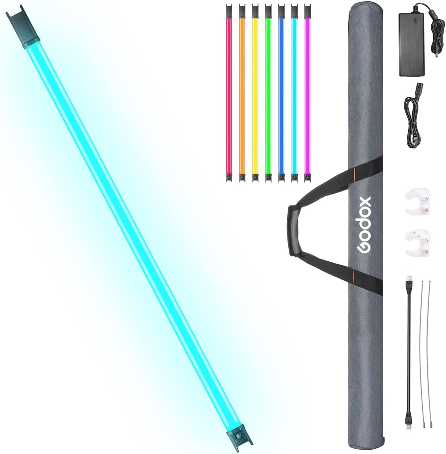 Luz RGB LED regulable 2700K-6500K con batería 5200mAh y control DMX