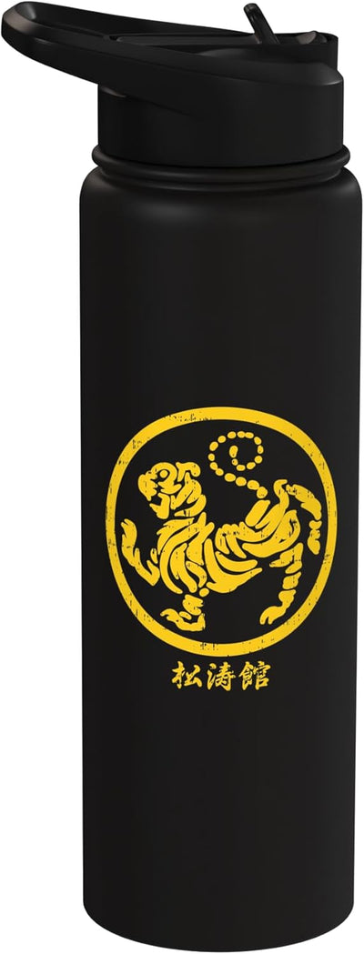 Bottella de agua aislada con símbolo karate tiger shotokan