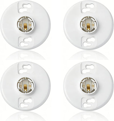 Soporte lámpara plástico base media 4uds enchufe E26 comp